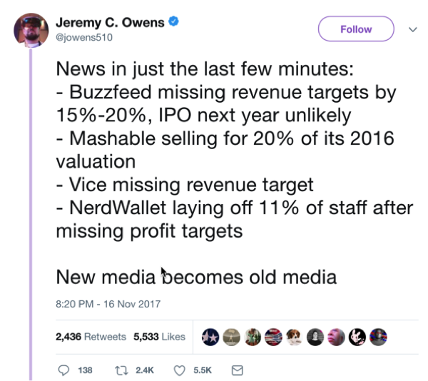 twitter post news media becomes old media