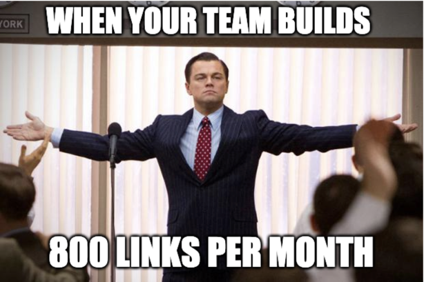 when your team builds 800 links per month