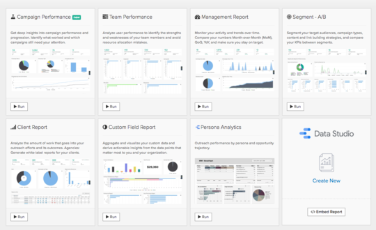 reports and analytics Pitchbox