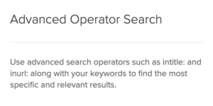 Advanced Operator Search Pitchbox