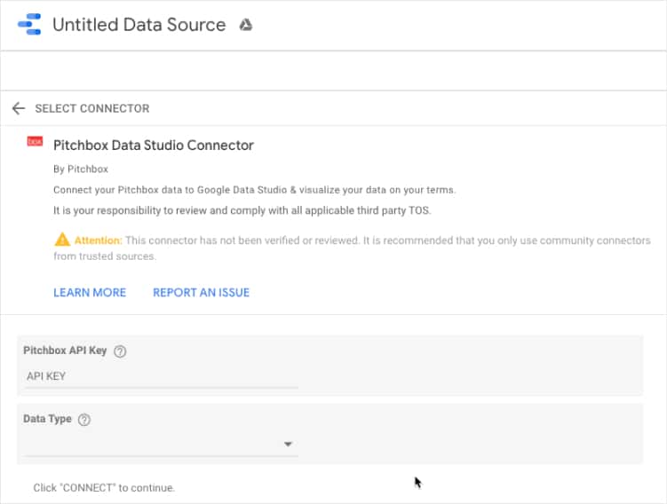 google data studio data source